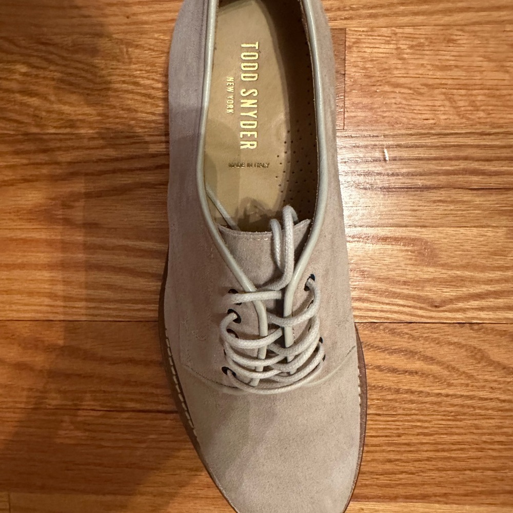 Todd Snyder Men's Taupe Nomad Derby Shoes - 11 - Picture 5 of 5